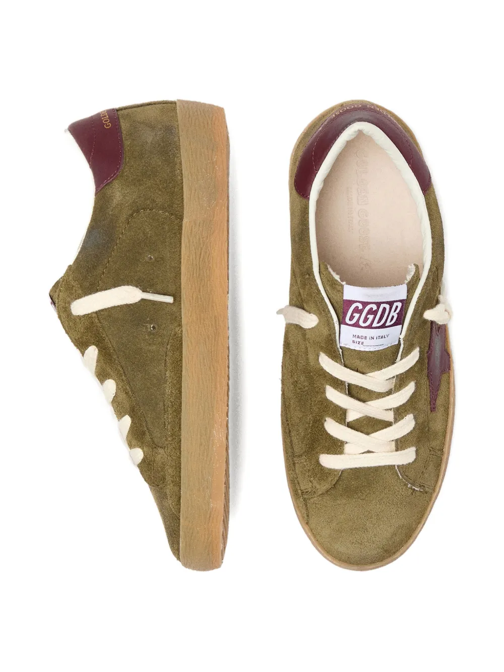 Golden Goose Kids Suède sneakers Groen