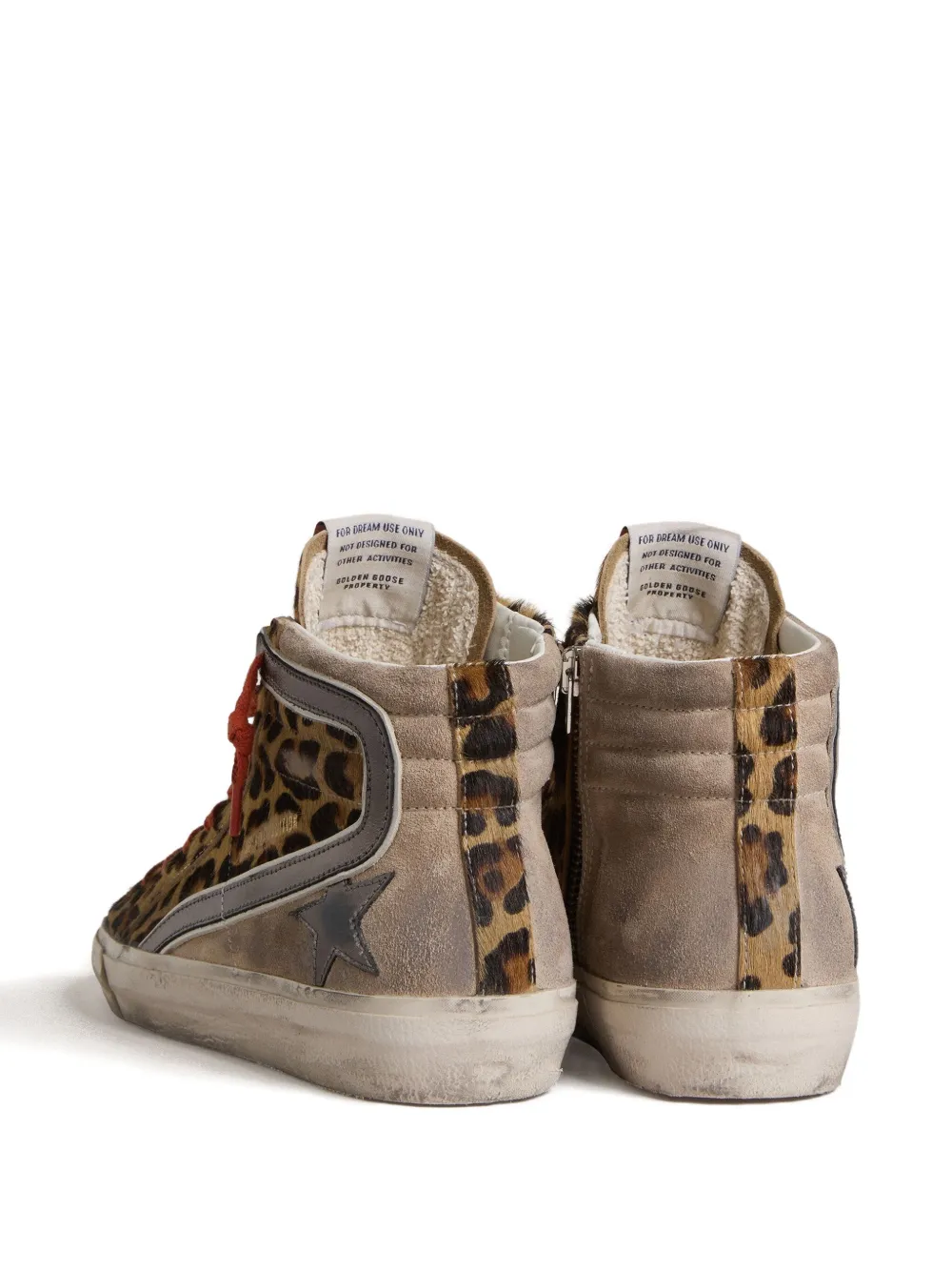 Golden Goose Slide High-top Sneakers In Brown
