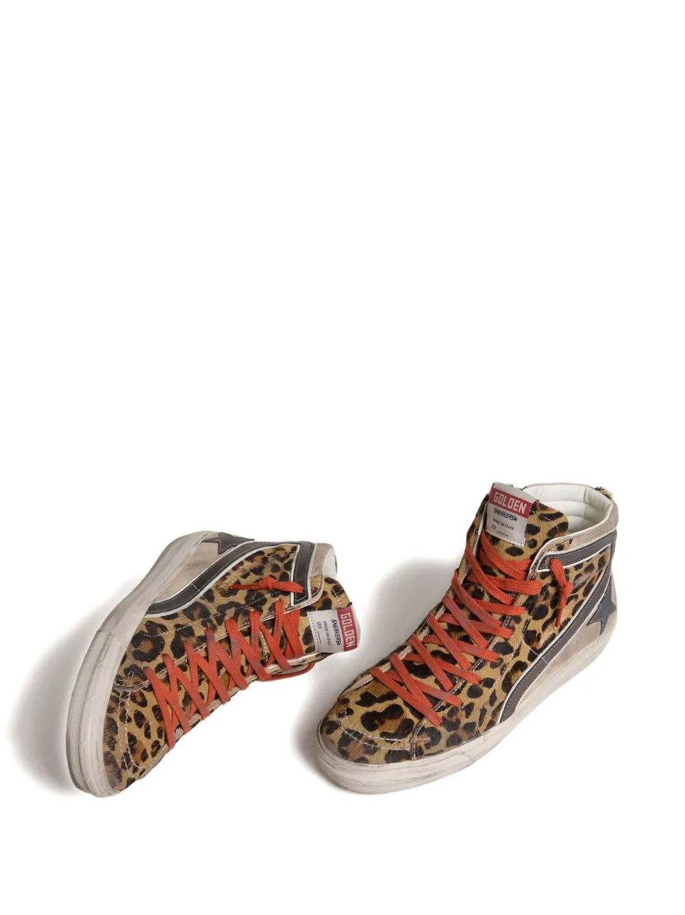 Golden Goose Slide High-top Sneakers In Brown