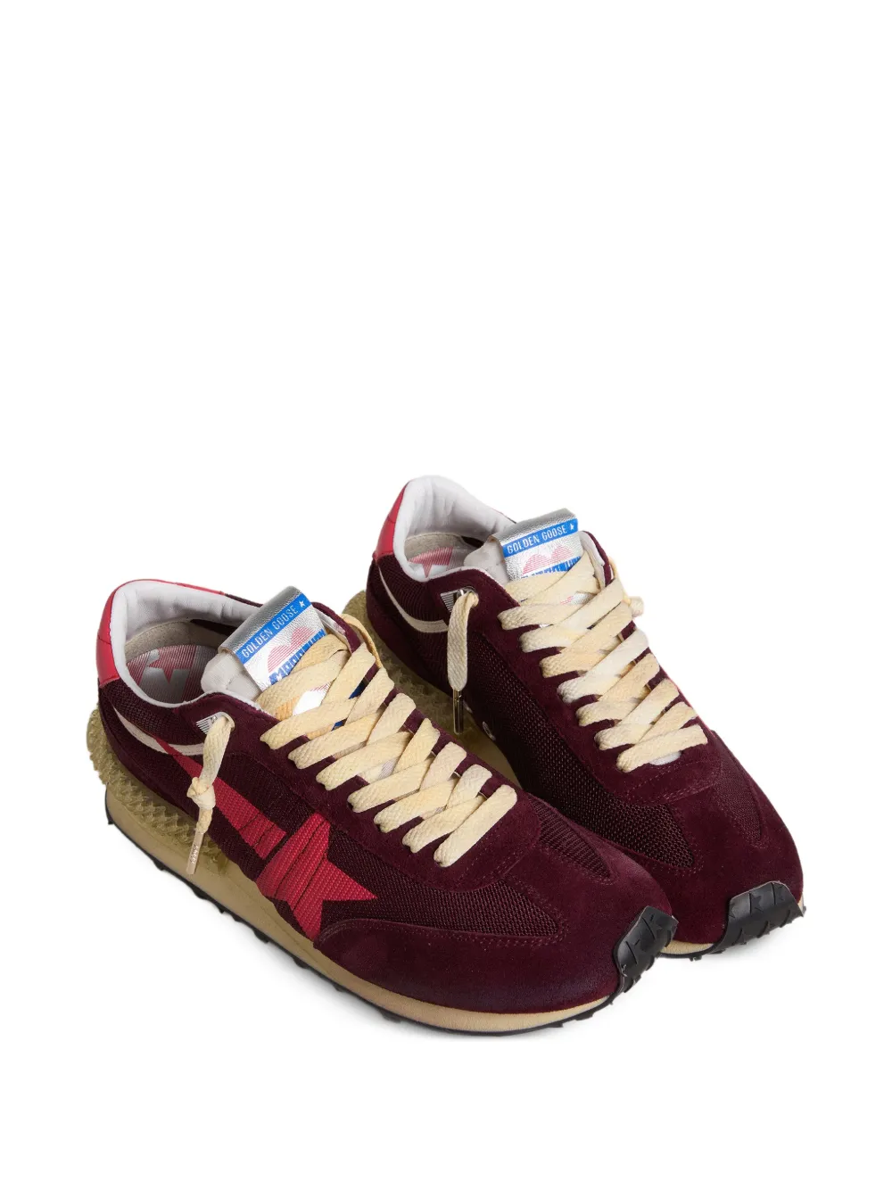 Golden Goose Marathon sneakers met mesh ster Rood