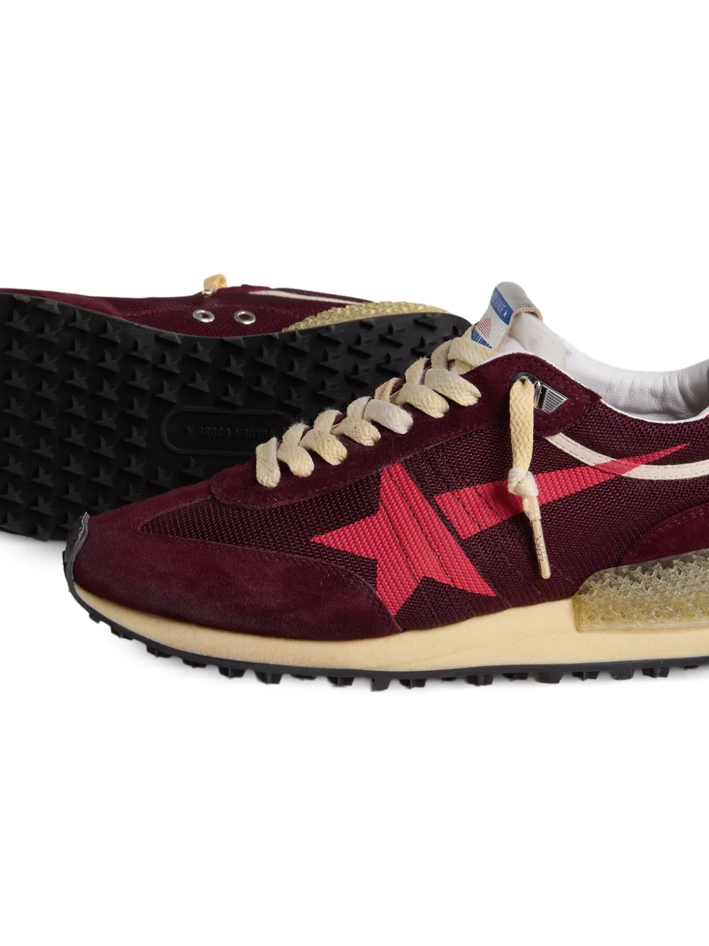 Golden Goose Marathon sneakers met mesh ster Rood