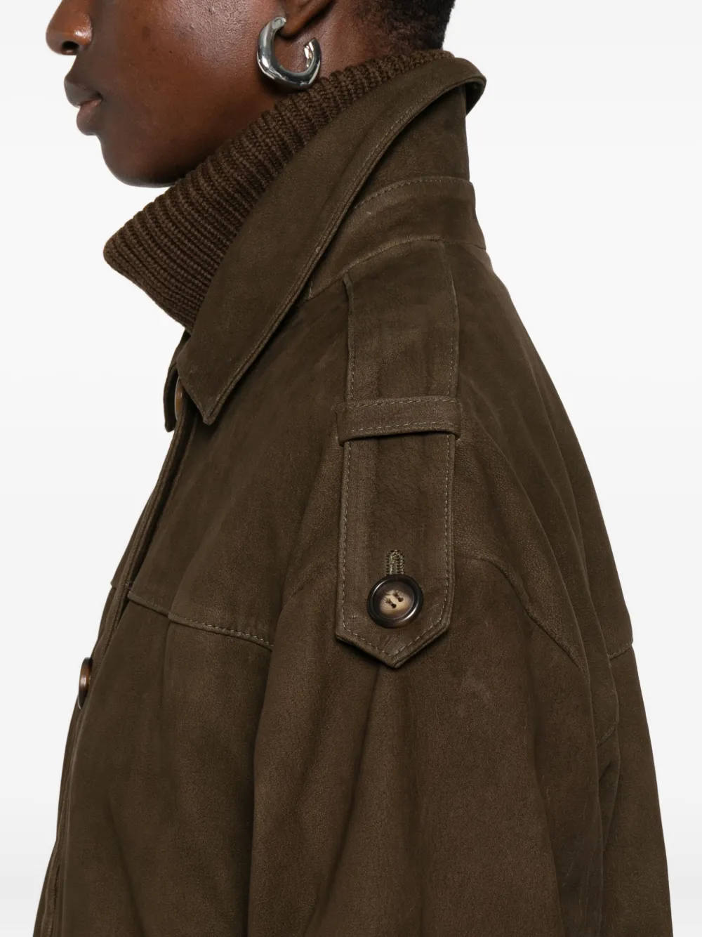 Iro Long-sleeved Casual Jacket In Brown