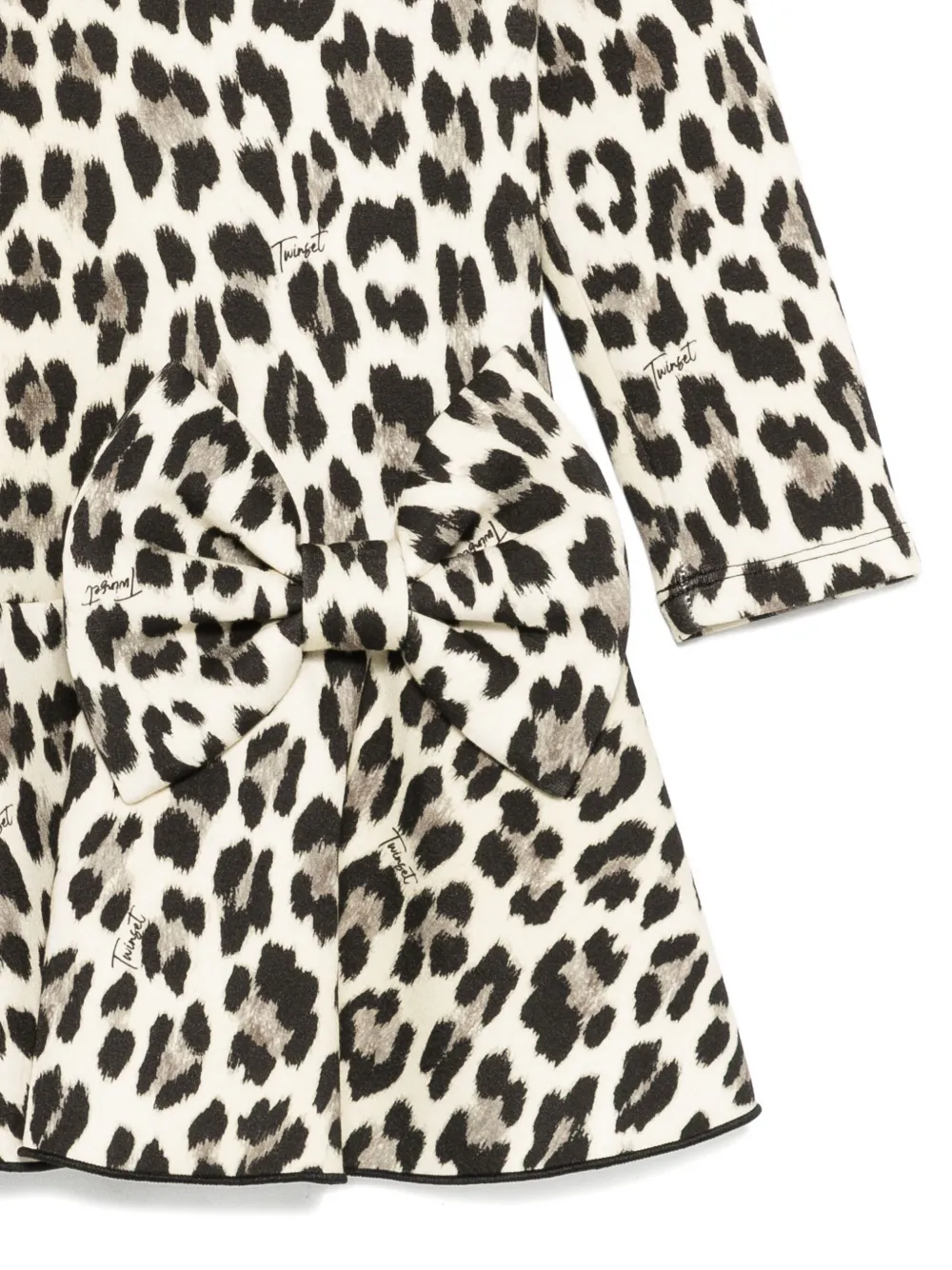 TWINSET Kids Jurk met luipaardprint Bruin