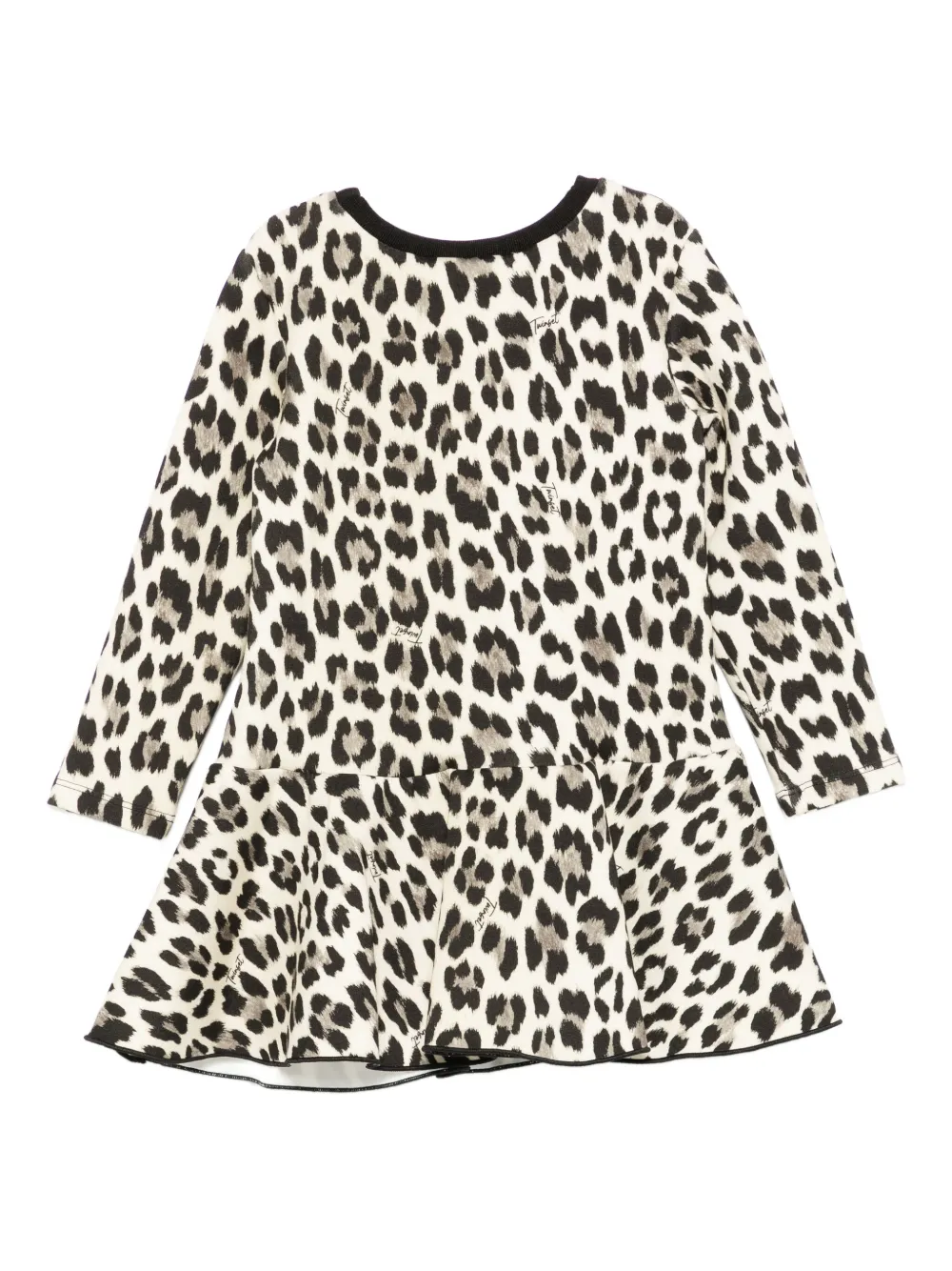 TWINSET Kids Jurk met luipaardprint Bruin