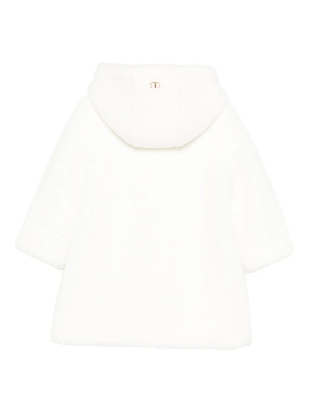 TWINSET Kids Jas met capuchon en klepzak Wit