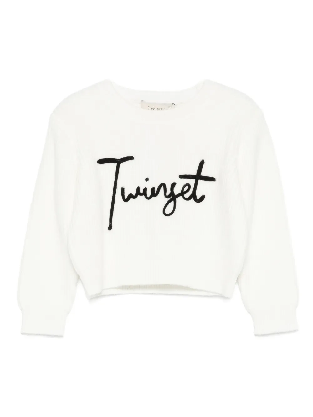 TWINSET Kids logo-embroidered sweater - Bianco