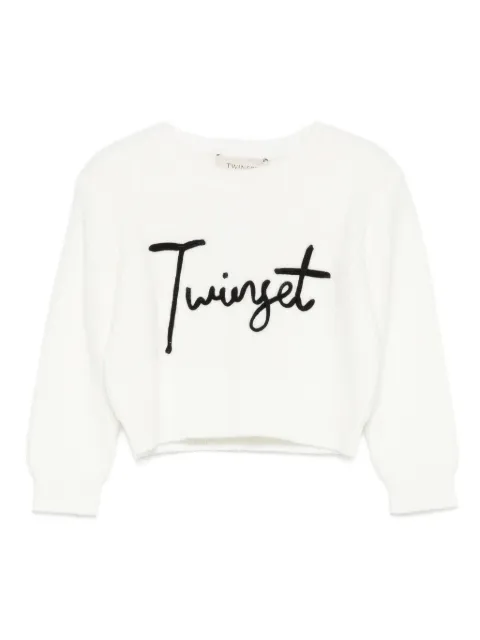 TWINSET Kids Suéter com logo bordado