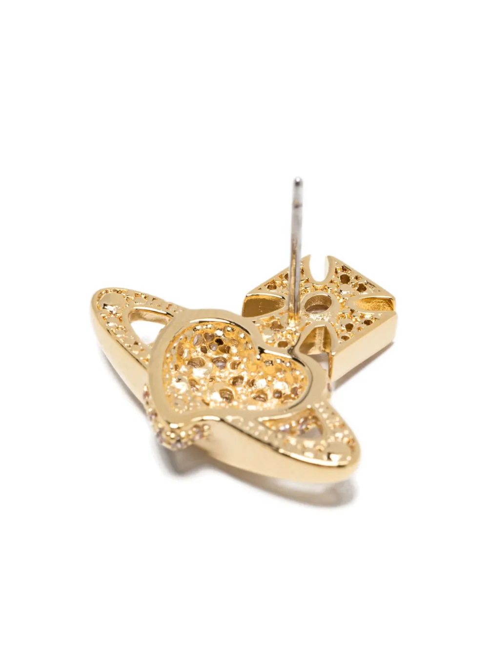 Vivienne Westwood Agnatha Crystal-embellished Earrings In Brown
