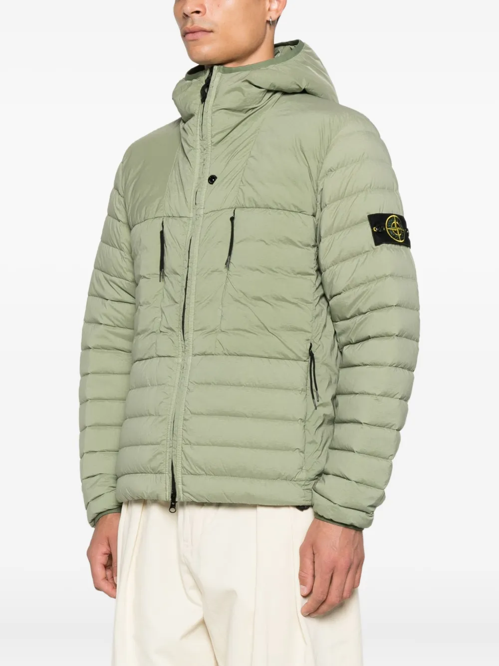 Stone Island Naadloos donsjack Groen