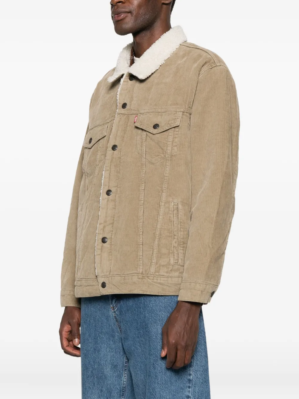 Levi's Ribfluwelen jack Beige