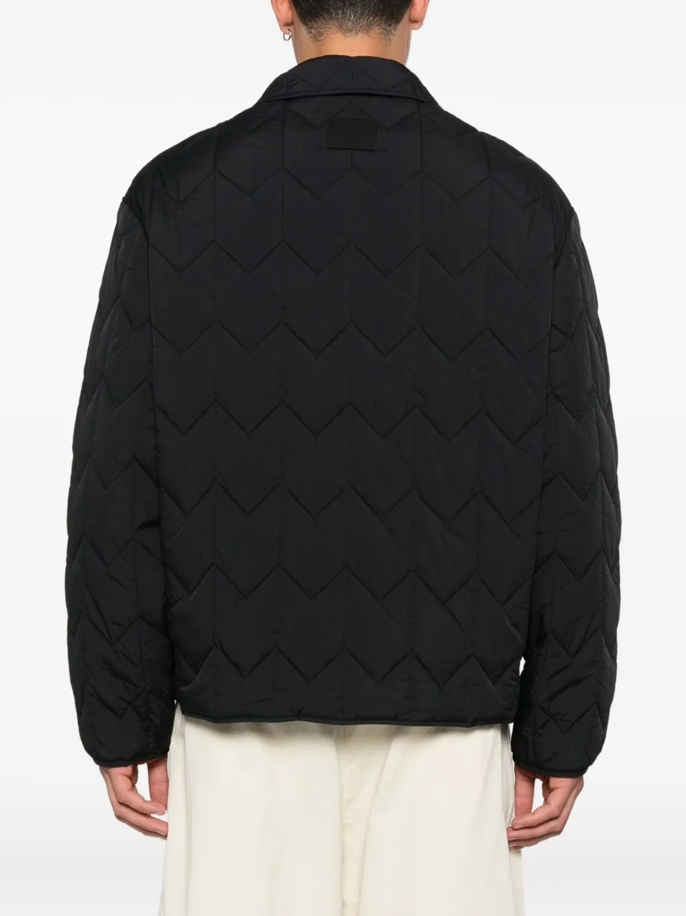 Maison Kitsuné Gewatteerd jack Zwart