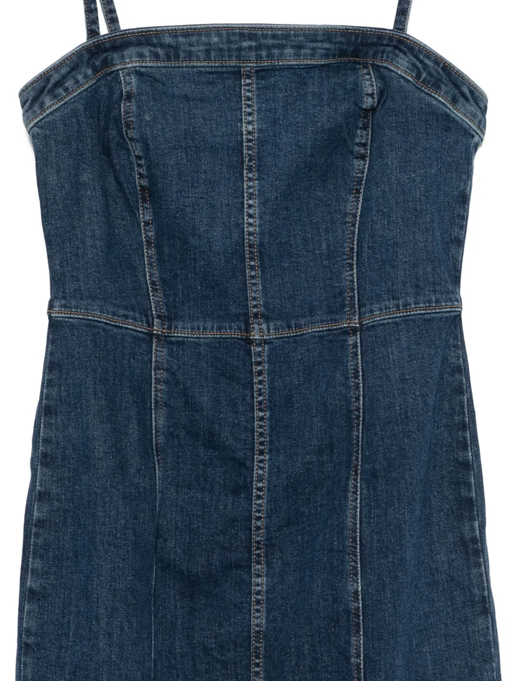 Levi's Panelled Bustier Midi Dress In Blue