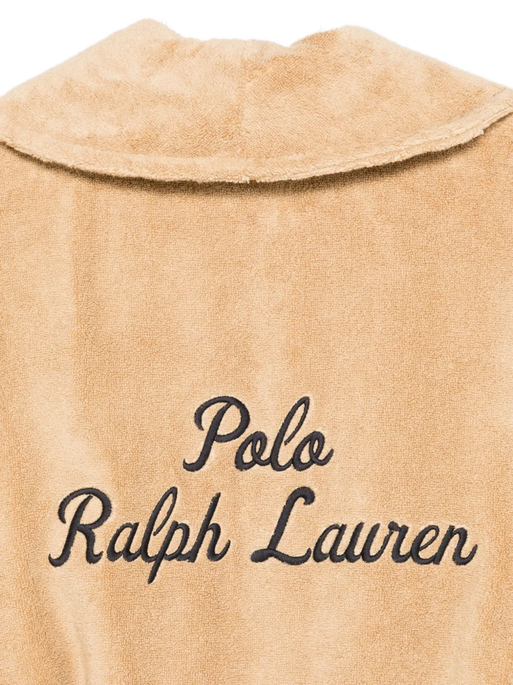 Polo Ralph Lauren Logo-embroidered Belted Bath Robe In Brown