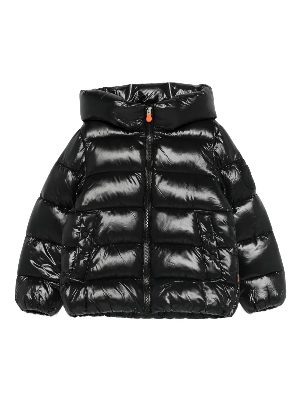 Save The Duck Hooded Padded Jacket In Black
