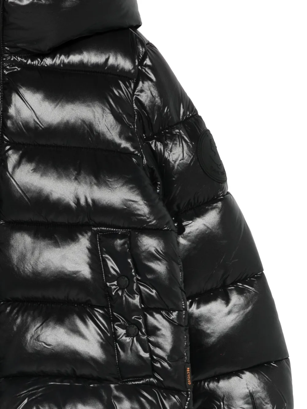Save The Duck Hooded Padded Jacket In Black