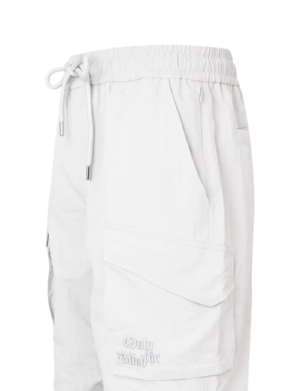 Only The Blind Utility Cargo Glacier Trousers In White