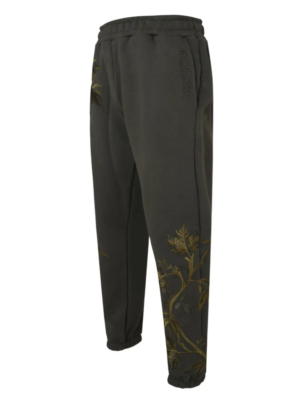 Only The Blind Verdant Forest Embroidered Sweatpants In Green