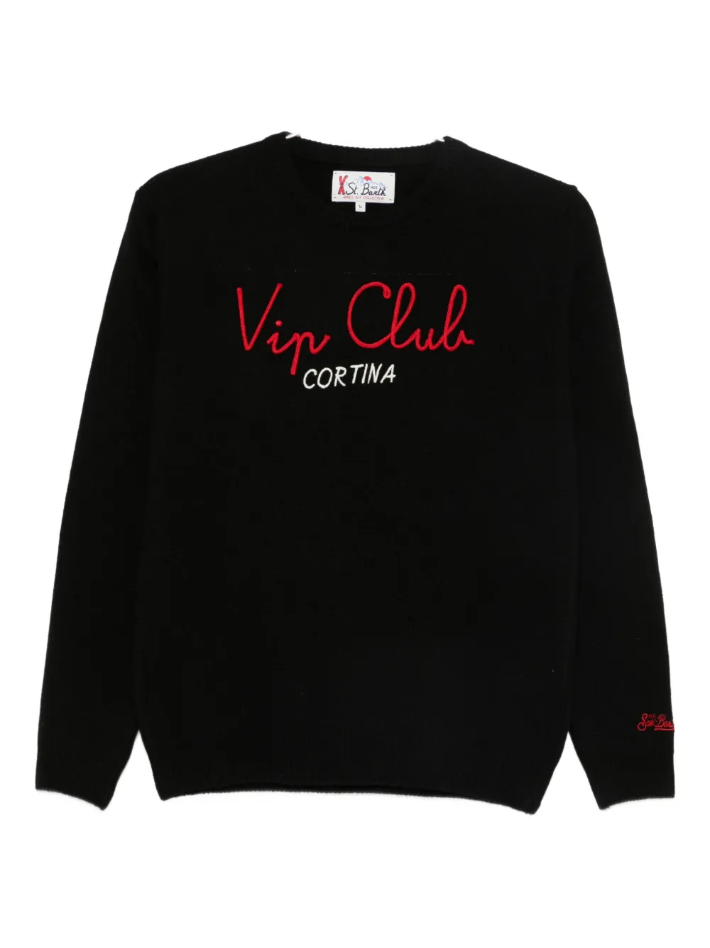 Mc2 Saint Barth Embroidered Sweatshirt In Black