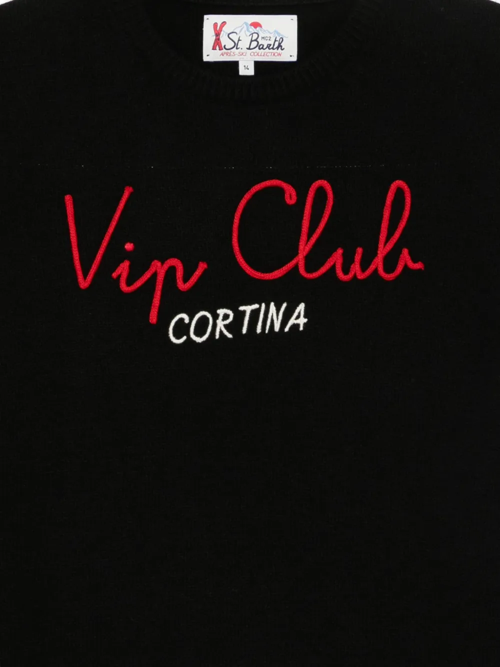 Mc2 Saint Barth Embroidered Sweatshirt In Black