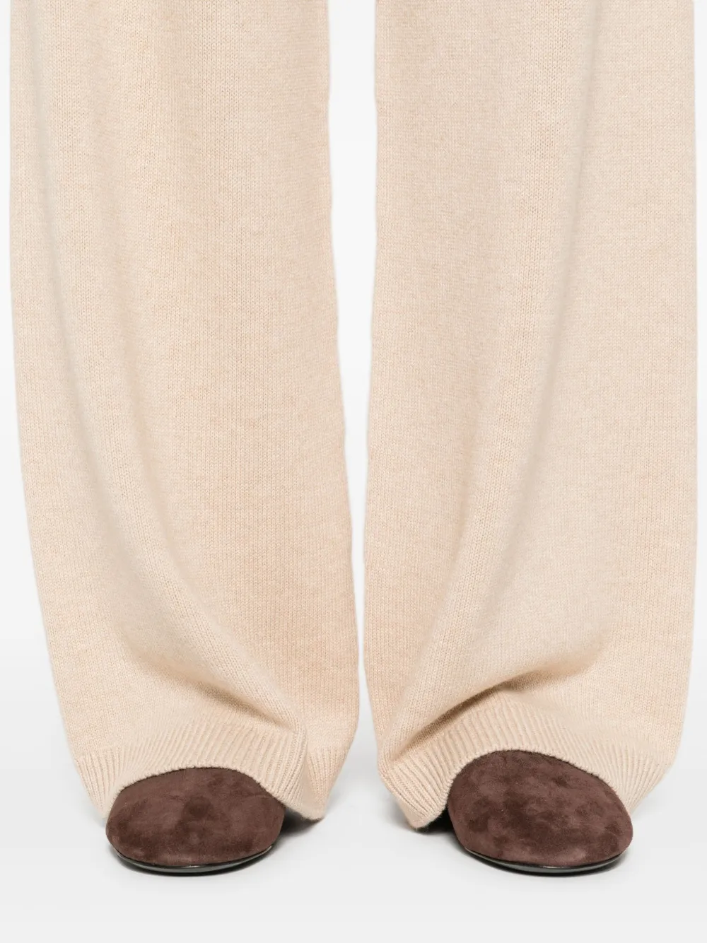 Fabiana Filippi Palazzo broek van wol-zijdeblend Beige