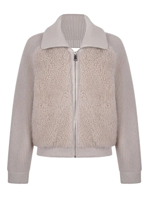 Antonio Arnesano zip-up shearling-panel cardigan