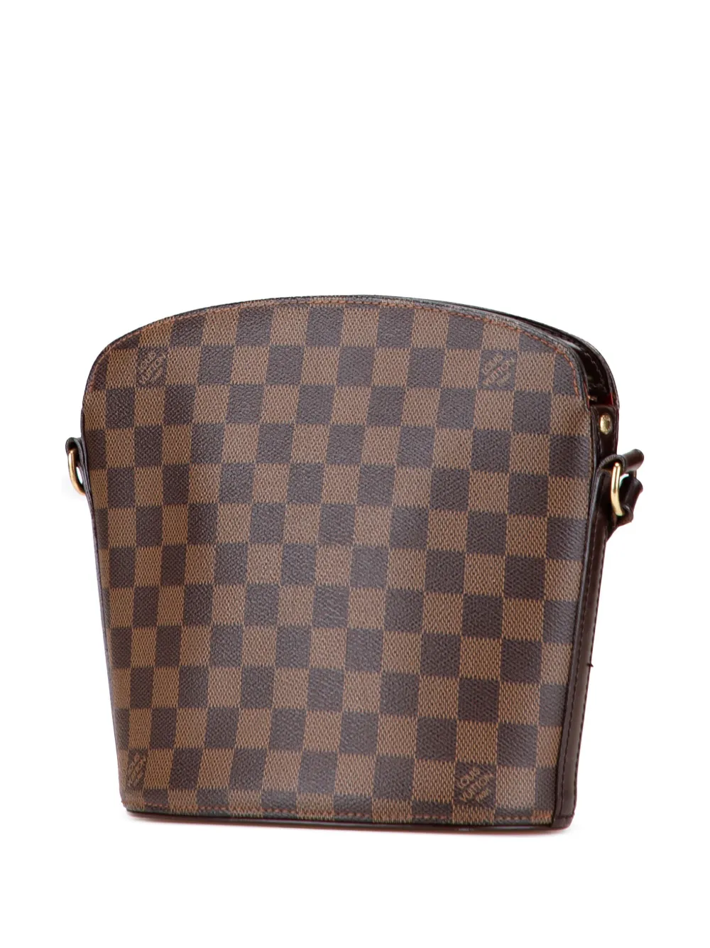 Pre-owned Louis Vuitton 2006 Damier Ebene Drouot Crossbody Bag In Brown