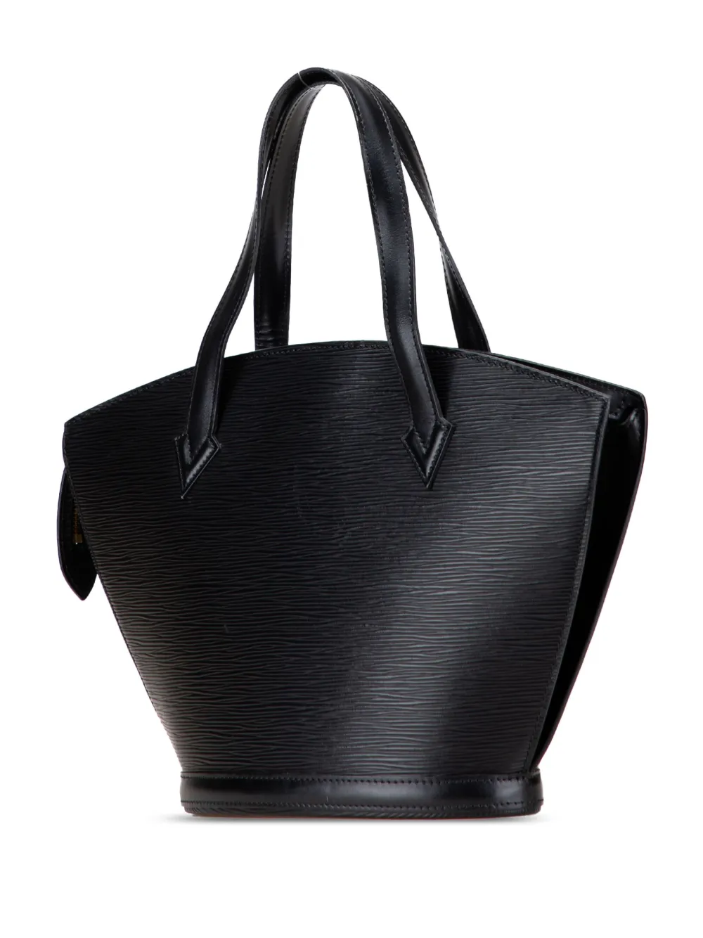 Pre-owned Louis Vuitton 1996 Epi Saint Jacques Pm Short Strap Handbag In Black