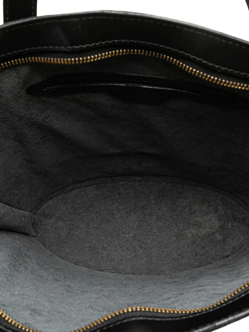 Pre-owned Louis Vuitton 1996 Epi Saint Jacques Pm Short Strap Handbag In Black