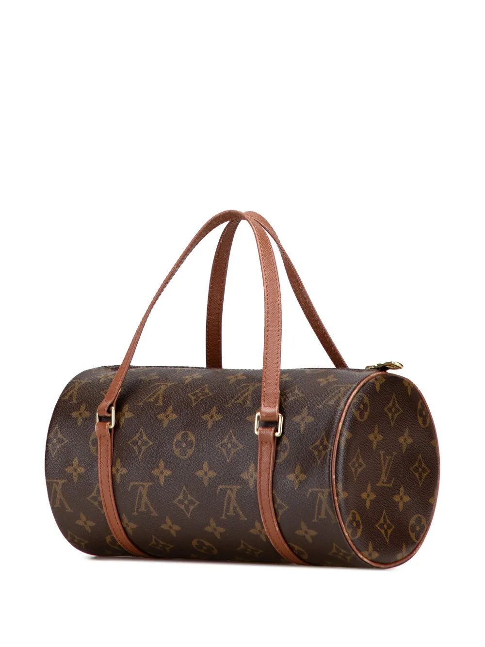 Pre-owned Louis Vuitton 1997 Monogram Papillon 26 Handbag In Brown