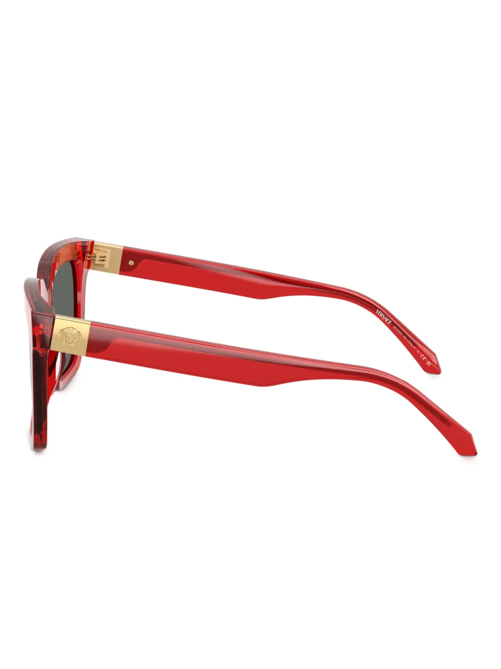 Versace Eyewear Zonnebril met vierkant montuur Rood