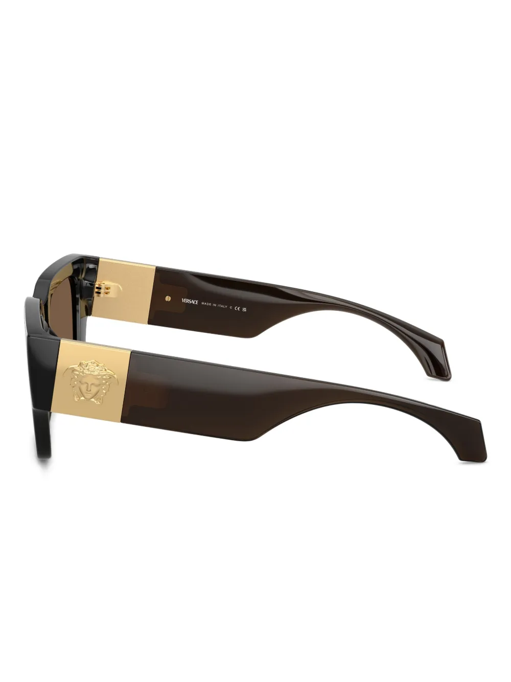 Versace Eyewear Medusa zonnebril met rechthoekig montuur Zwart