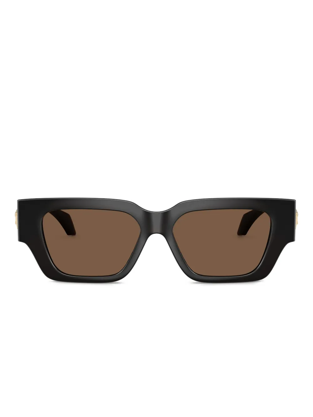 Versace Eyewear medusa-detail rectangle-frame sunglasses - Nero