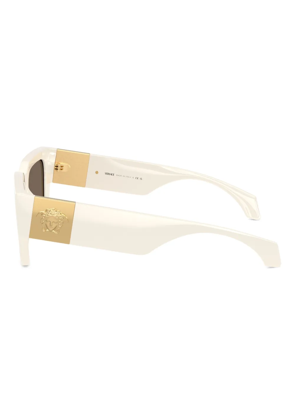 Versace Eyewear Zonnebril met vierkant montuur en Medusa-detail Wit