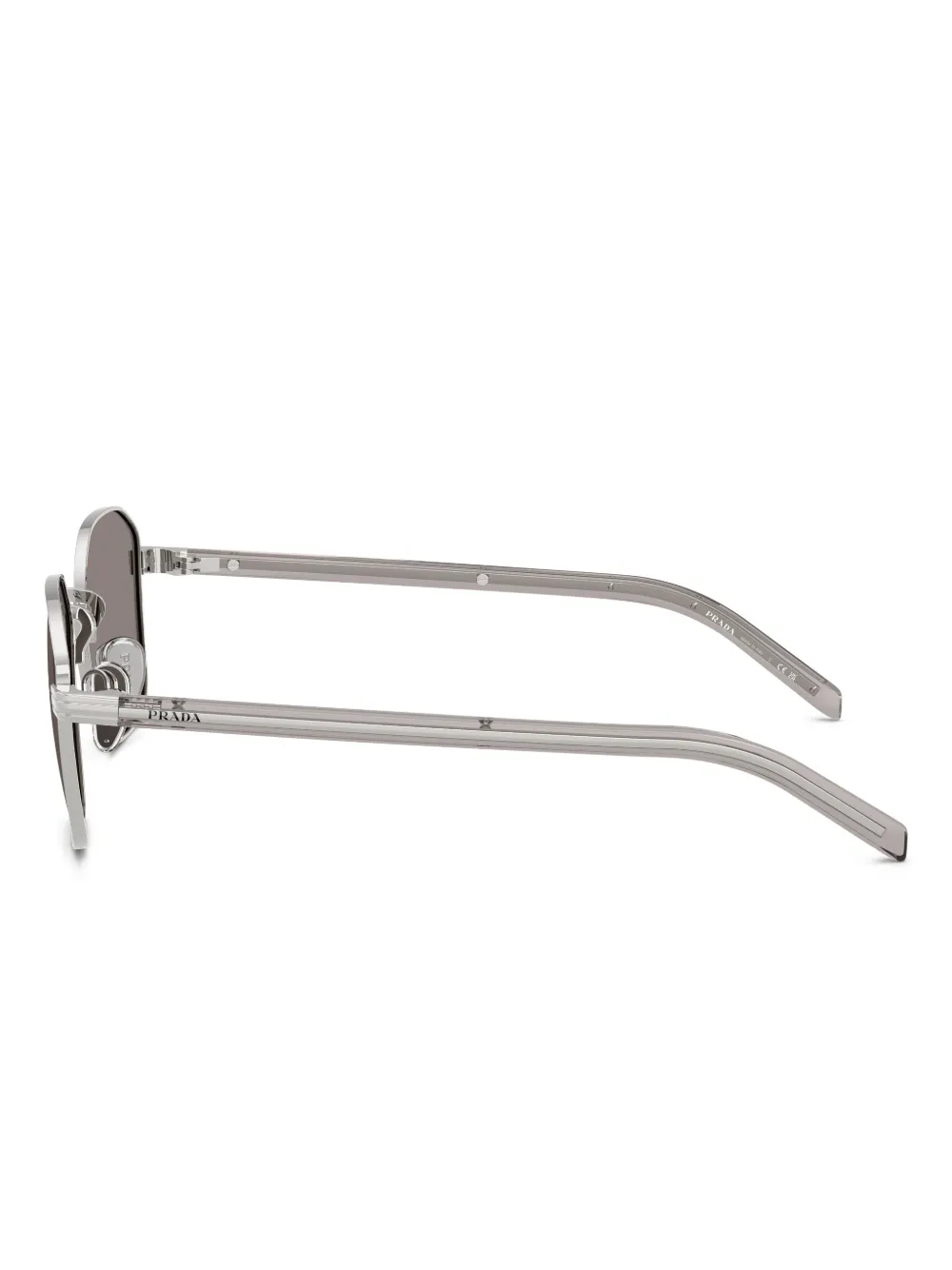 Prada Eyewear Zonnebril met geometrisch montuur Zilver