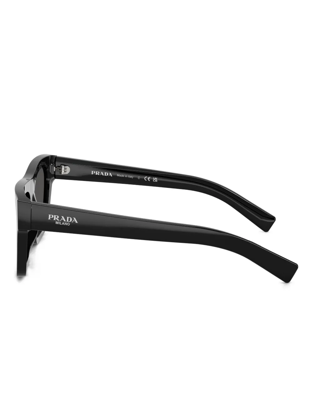 Prada 55mm Rectangular Sunglasses In Black