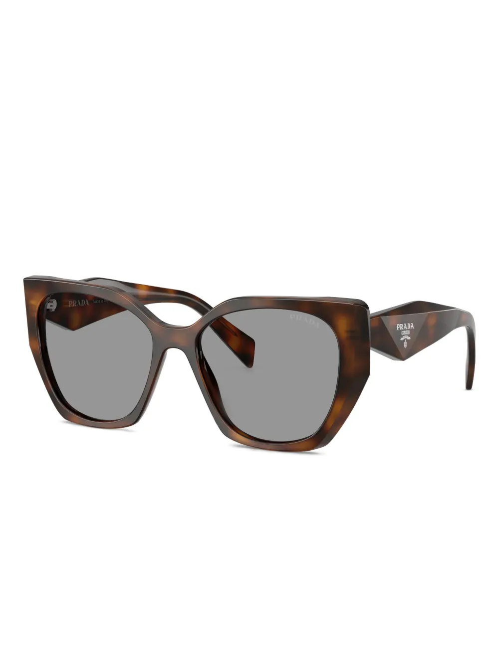 Prada Geometric-frame Sunglasses In Brown