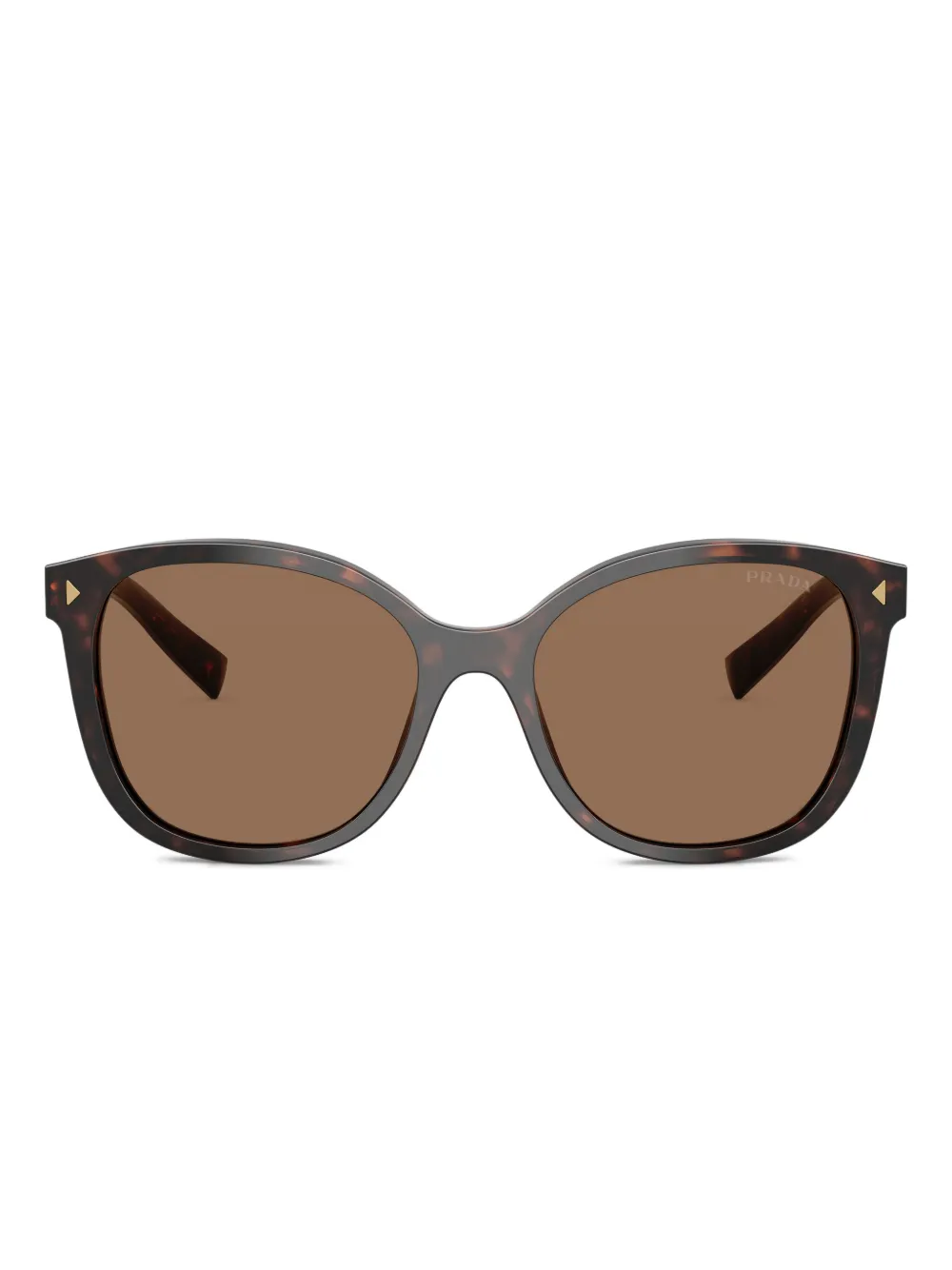 Prada Round-frame Sunglasses In Brown