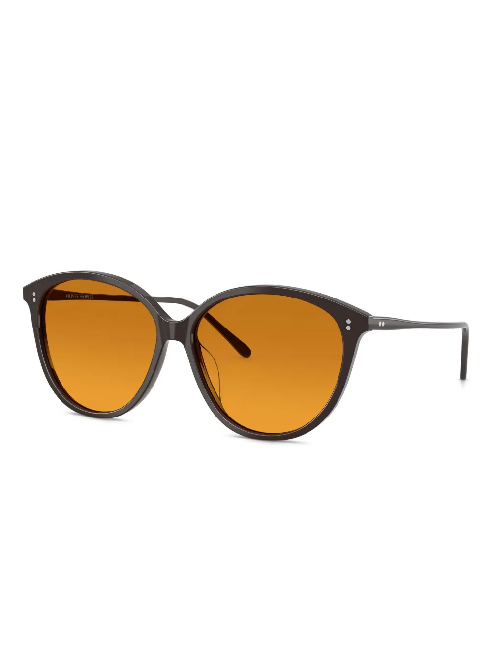 Oliver Peoples Zonnebril met rond montuur Bruin