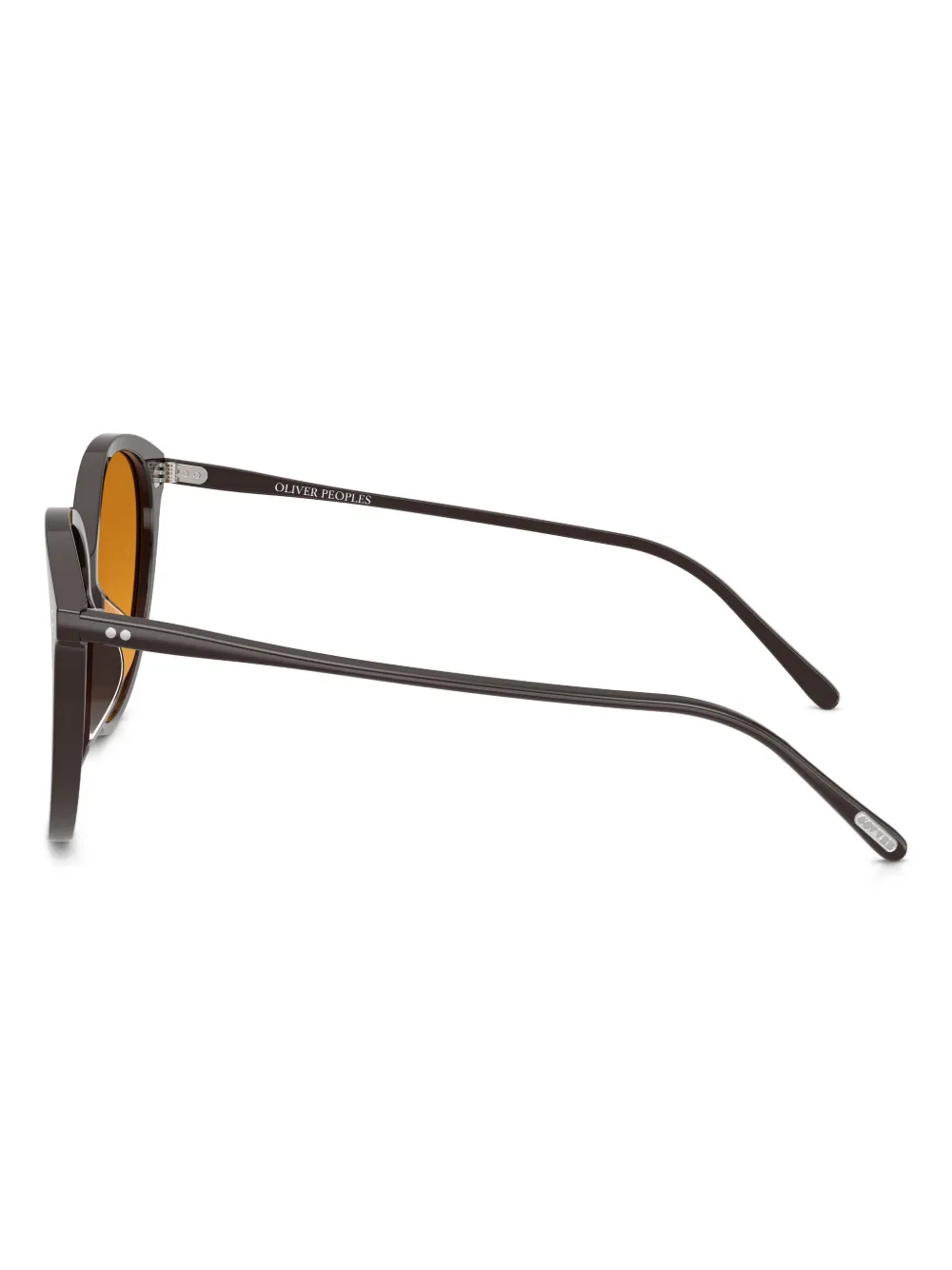 Oliver Peoples Zonnebril met rond montuur Bruin