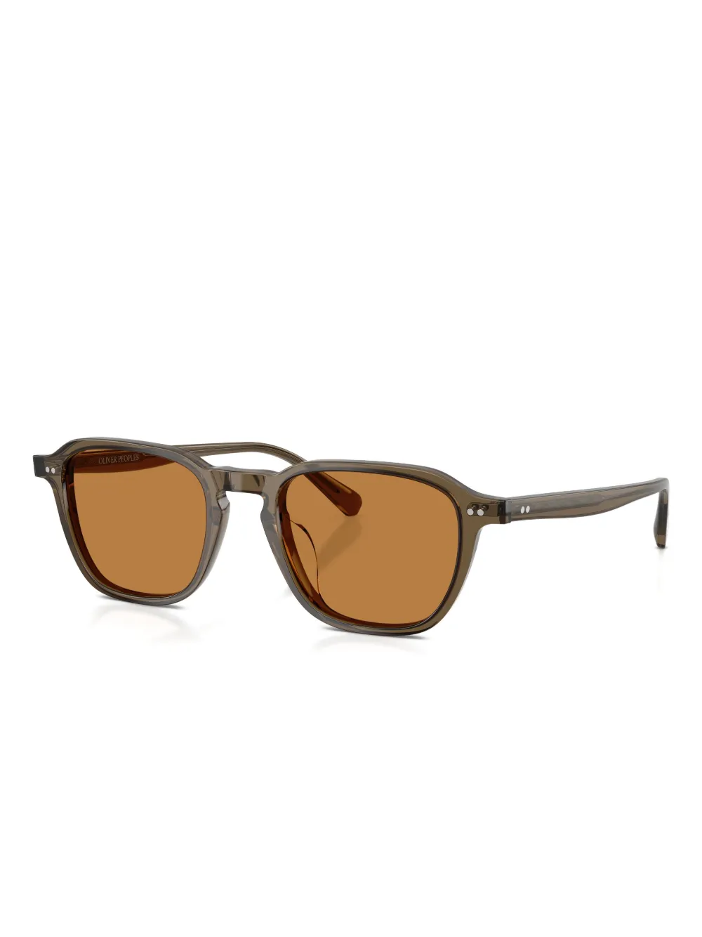 Oliver Peoples Zonnebril met vierkant montuur - Bruin