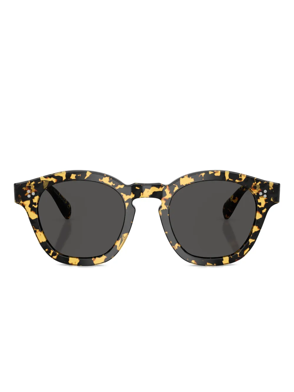 Oliver Peoples Round-frame Sunglasses In Black