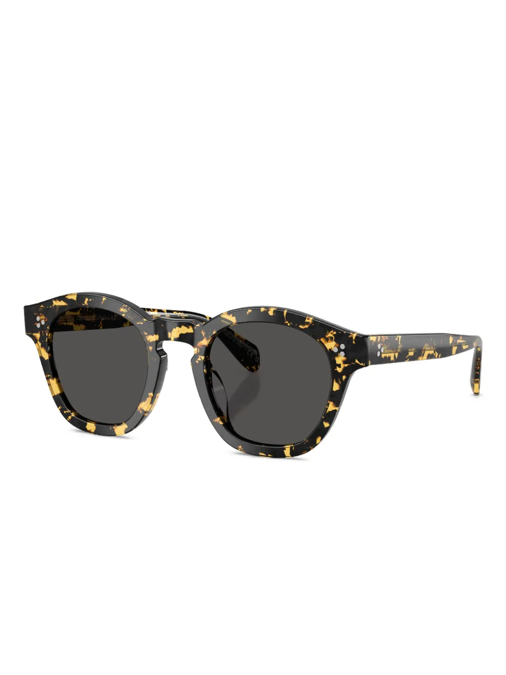 Oliver Peoples Zonnebril met rond montuur - Zwart