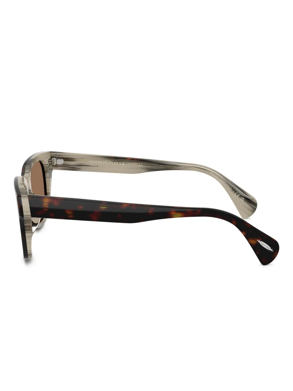 Oliver Peoples Zonnebril met vierkant montuur Bruin