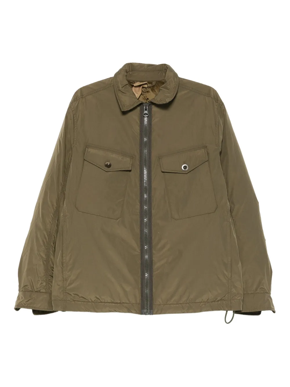 Ten C Hemdjacke mit Reißverschluss | Grün | Image 1