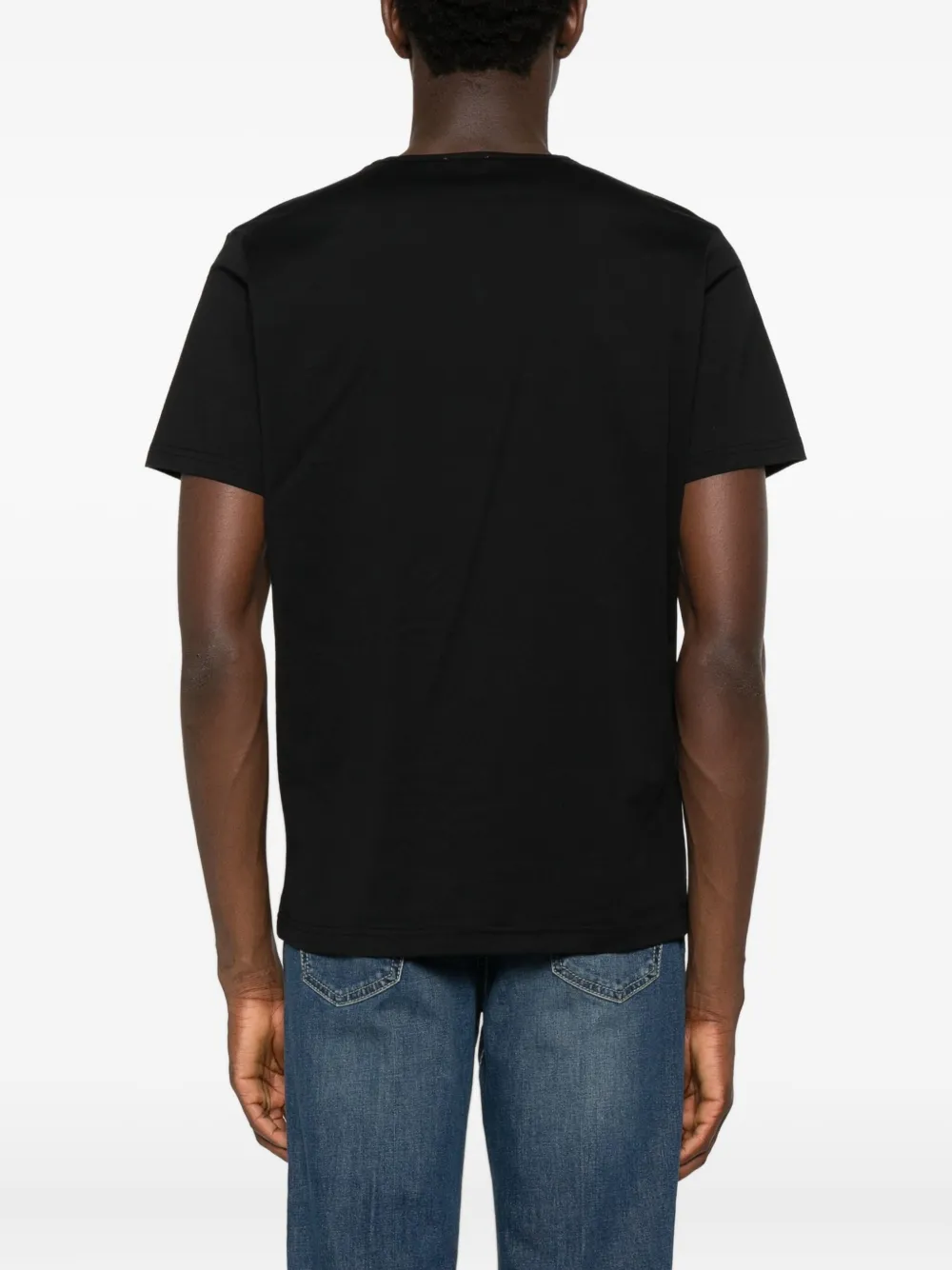 Sunspel V-neck Short-sleeve T-shirt In Black