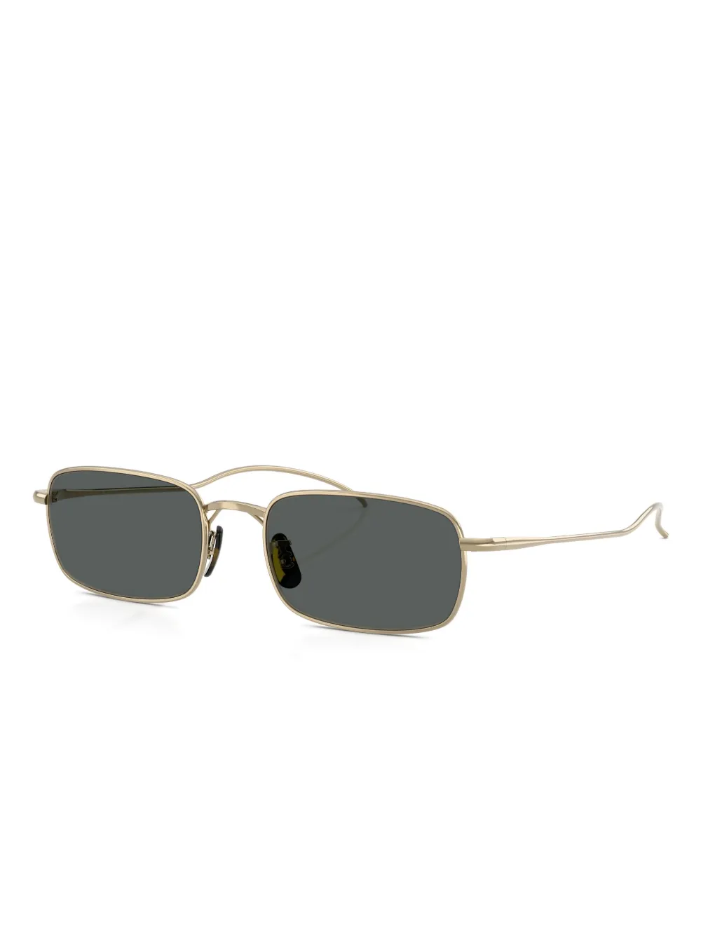 Oliver Peoples Zonnebril met rechthoekig montuur - Goud