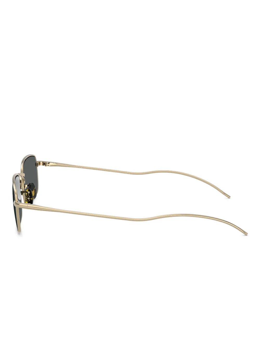 Oliver Peoples Zonnebril met rechthoekig montuur Goud