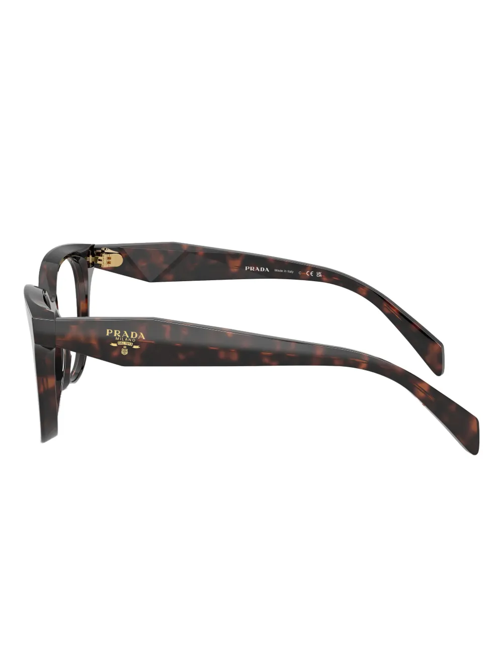 Prada Round-frame Glasses In Brown