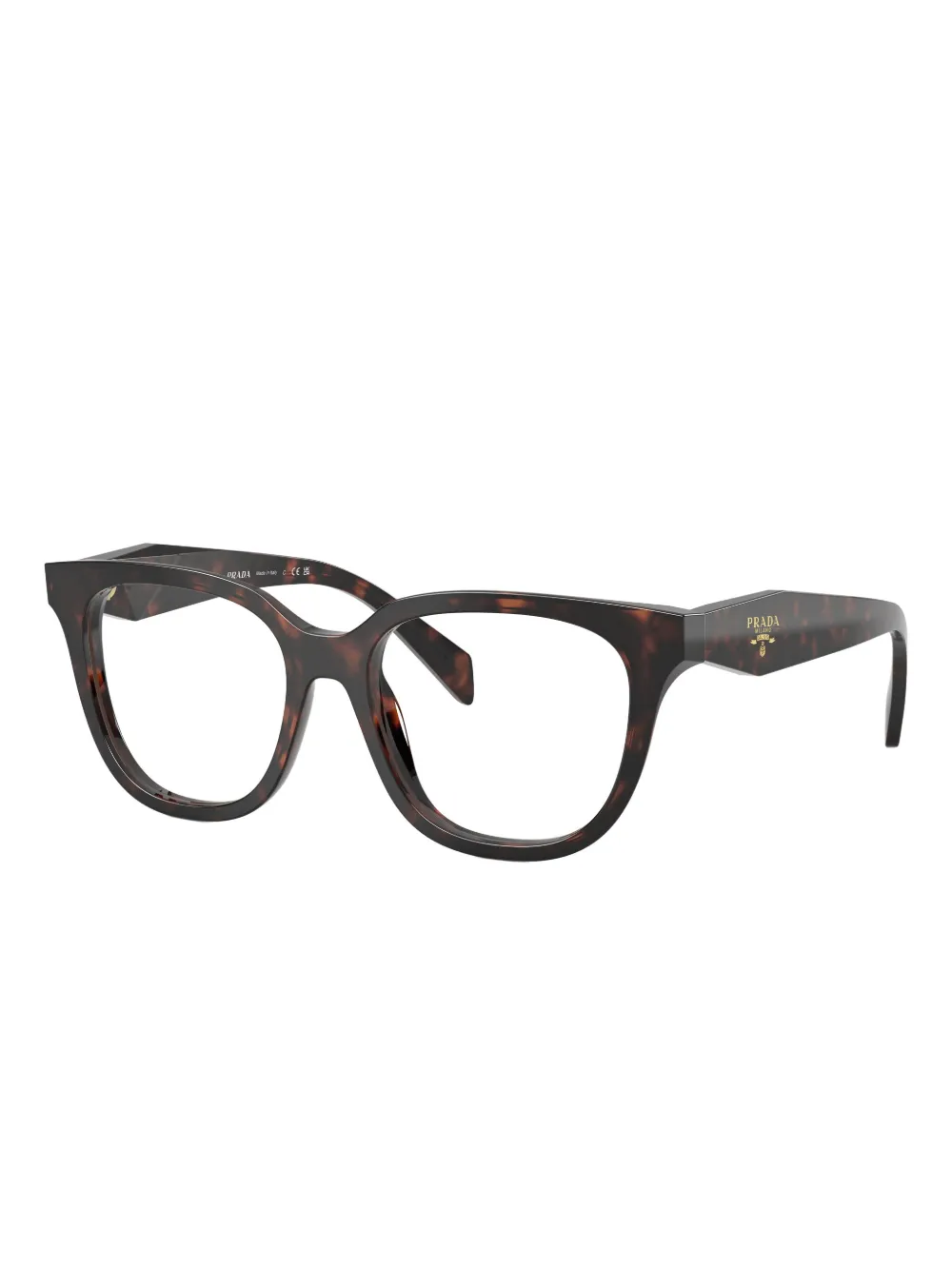 Prada Round-frame Glasses In Brown