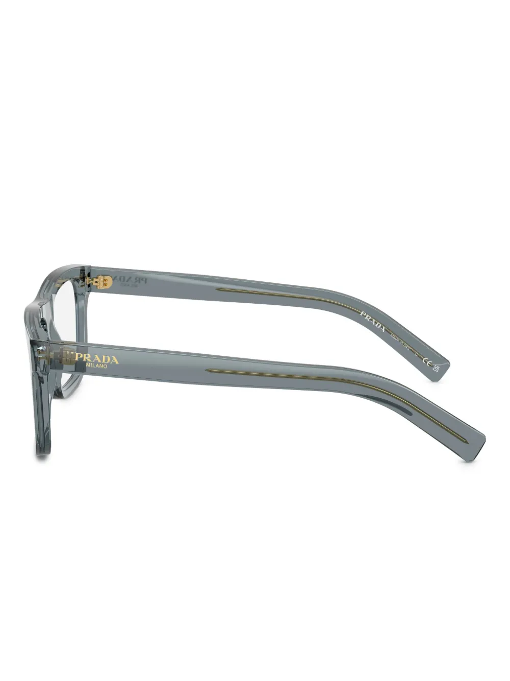 Prada Square-frame Glasses In Gray